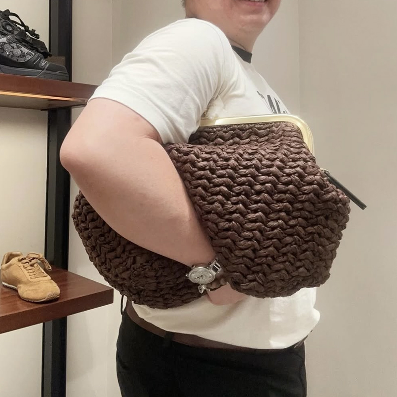 手織りキスロックフレームショルダーラフィアビーチバッグ女性用 - Crochet Bag Raffia のレビューと価格
