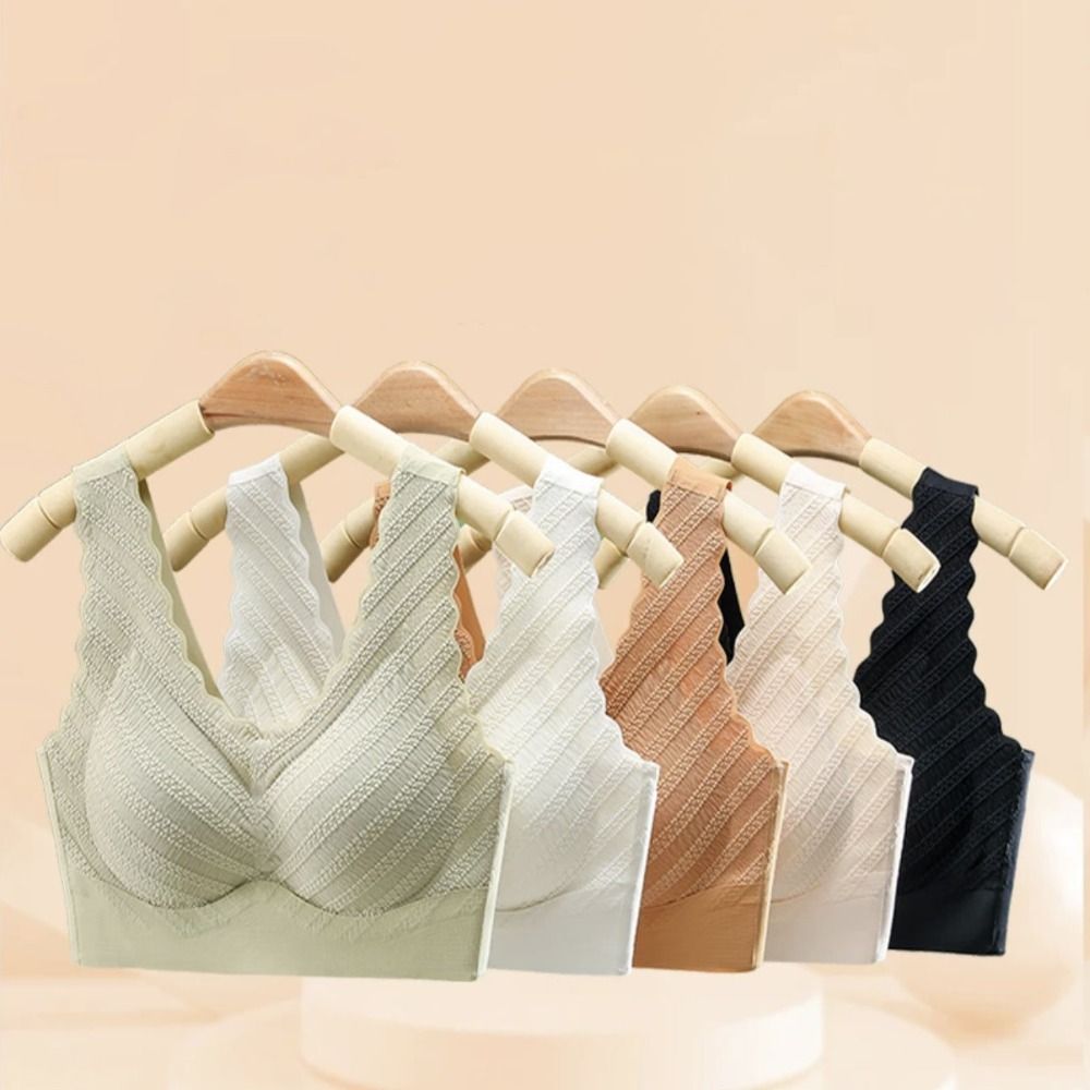 シームレスバブルレースブラ、幅広バンド、美しいバック、プッシ - Bralette Triangle Set のレビューと価格