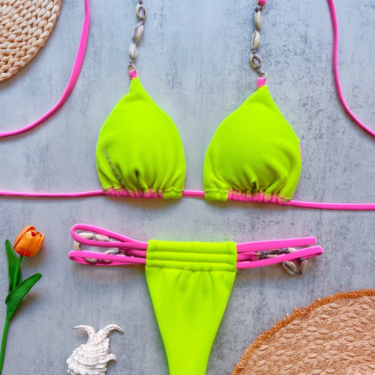 2026年 レディース 2ピース ホルターネック ビキニセッ - Swimsuit Bikini Ruched のレビューと価格