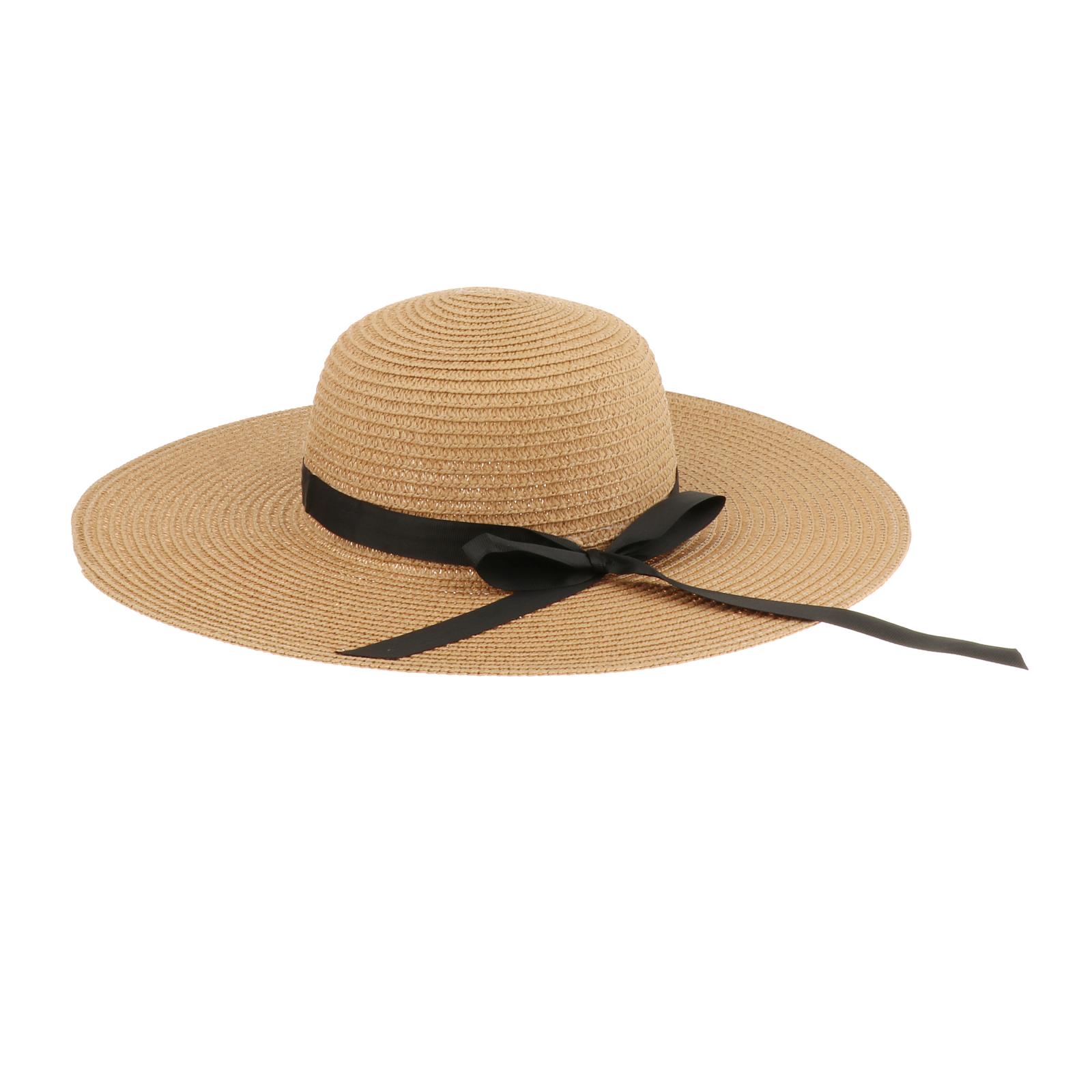 女性用夏用麦わら帽子 バイザー付き 折りたたみ式 ロールアッ - Hat Floppy Wide のレビューと価格