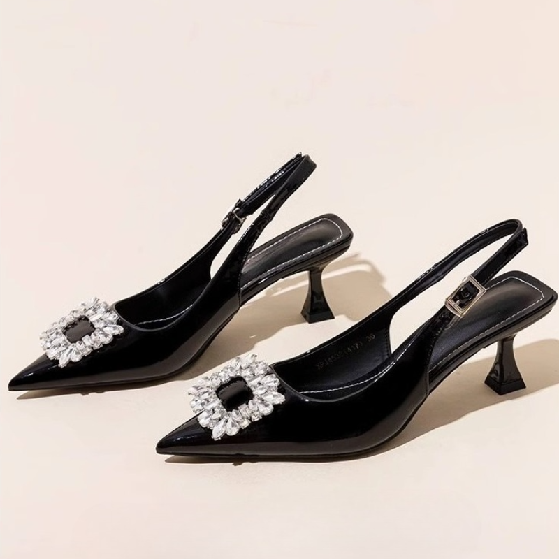 夏のレディースサンダル、新作レディースシューズ、ポインテッド - Sandal Strappy Heeled のレビューと価格