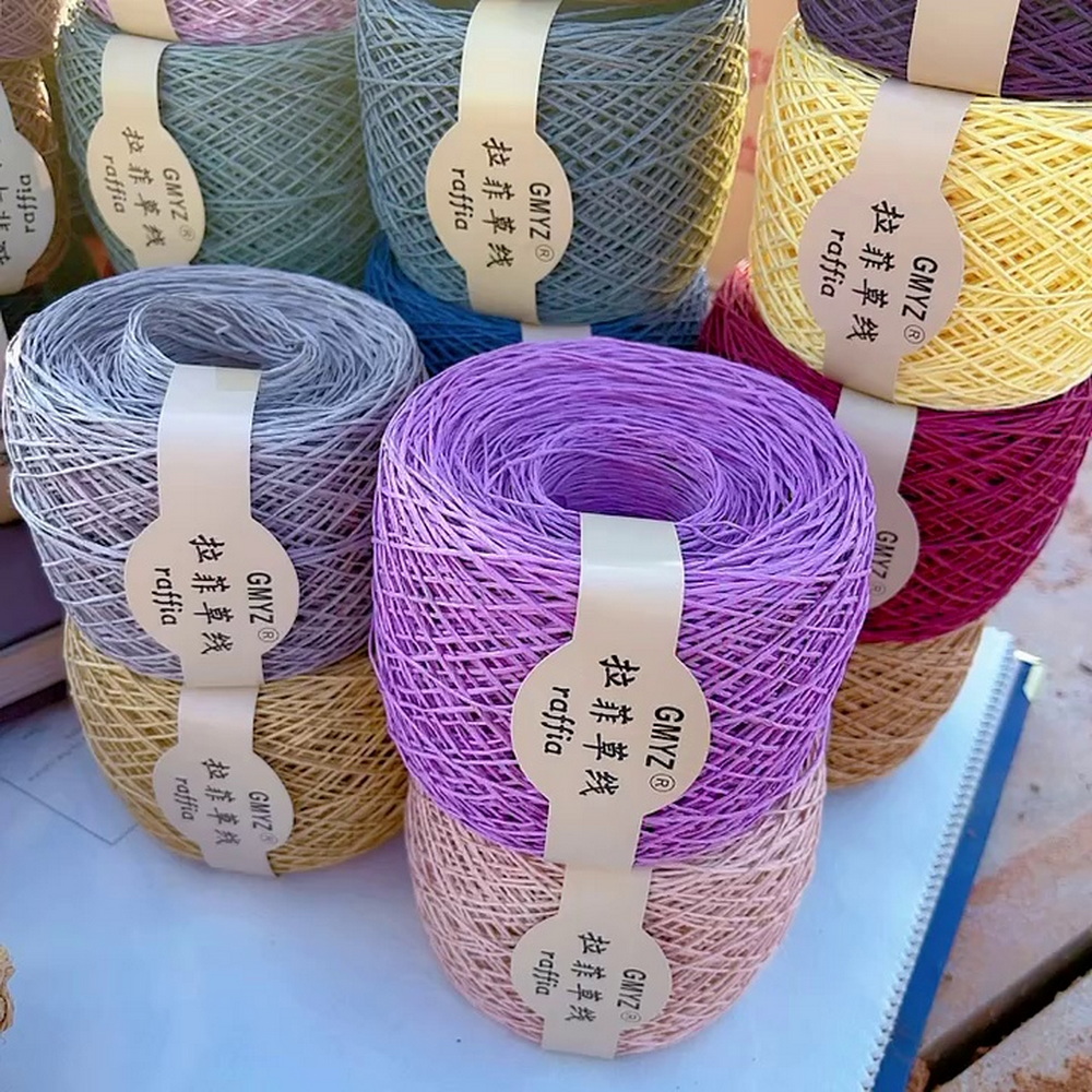 220 メートル/ロール洗える日本植物ラフィアわら細い糸手織 - Crochet Bag Raffia のレビューと価格